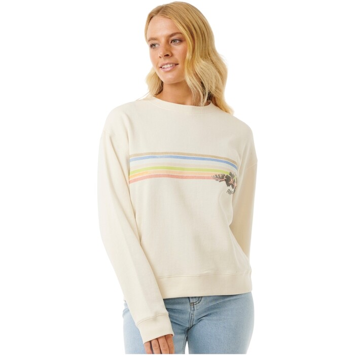 2024 Rip Curl Frauen Hoffman Relaxed Crew 079WFL - Bone